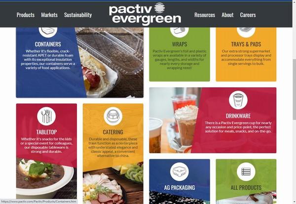 pactivevergreen|食品包装餐饮服务产品制造